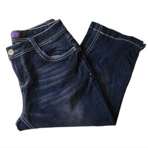 Deja Bleu NY Dark Blue Cropped Denim Jeans Size 8‎
